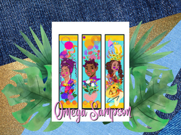 Flower Queens Set of  3 Digital Printable Downloadable Bookmarks Book Lovers Gift Avid Readers Gift Book Club Gift Gift Tags Candle Labels preview picture