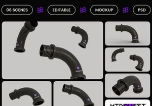 Elbow Pipe Mockup