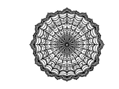 Diseño de mandala geométrico intrincado para arte y decoración. Patrón circular simétrico con detalles de líneas y motivos ornamentales.