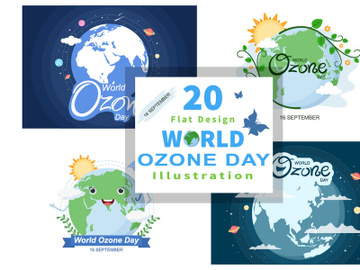 20 World Ozone Day Background Vector Illustration preview picture