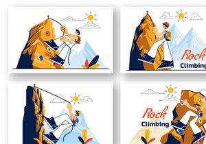 10 Rock Climbing Illustration