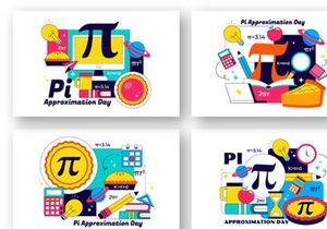 10 Pi Approximation Day Illustration