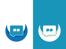 Speech bubble icon logo template vector illustration