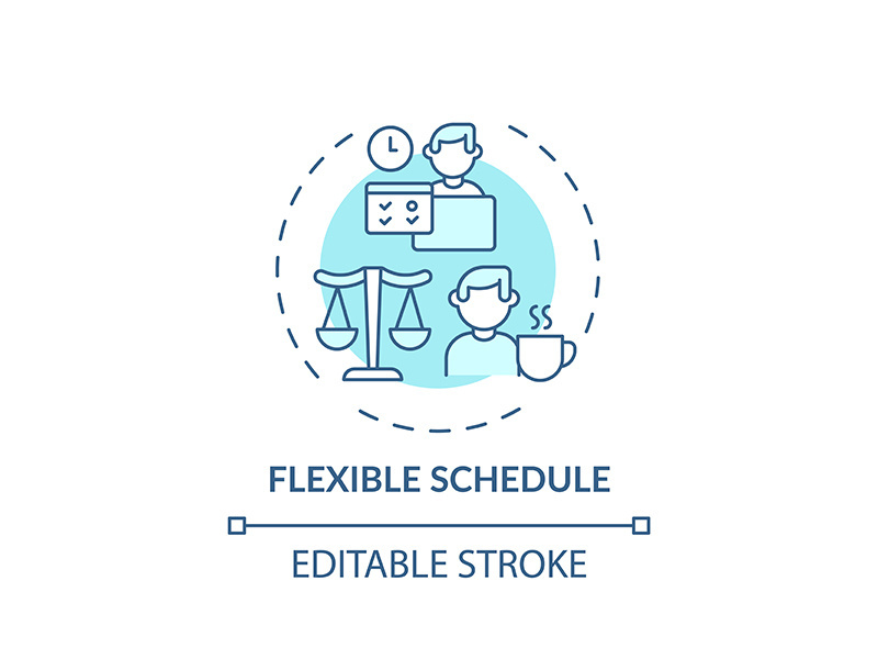 Flexible schedule concept icon