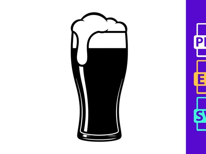 Dark Beer in Pint Glass with Foam