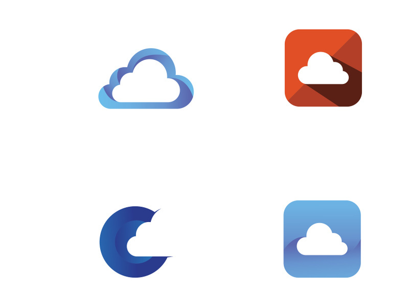 Cloud abstract logo creative design.