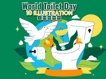 10 World Toilet Day Illustration preview picture