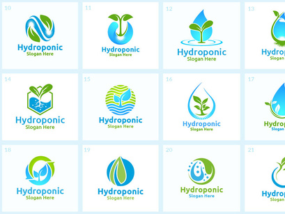 30 Hydroponic Logo Bundle