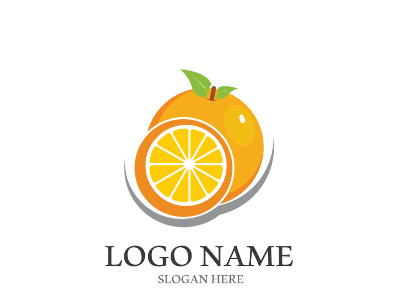 Orange logo design vector icon illustration design