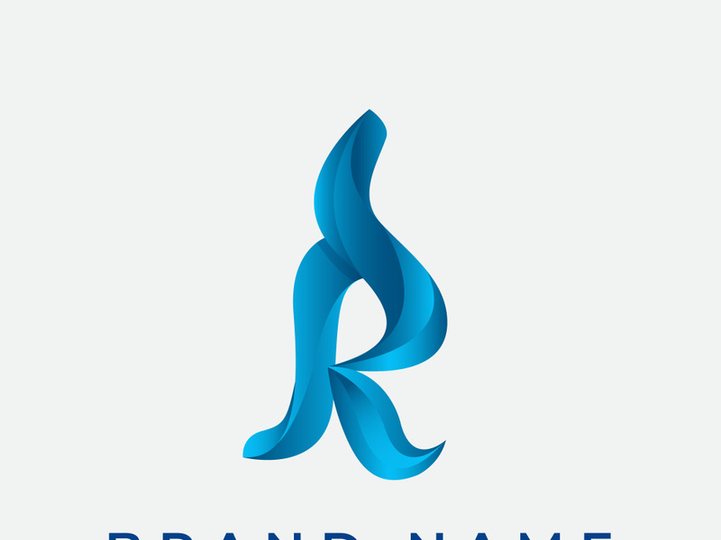 R Letter Logo Design Vector