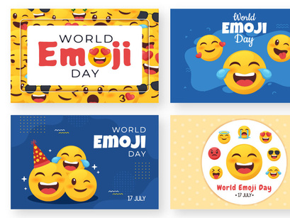 17 World Emoji Day Celebration Illustration