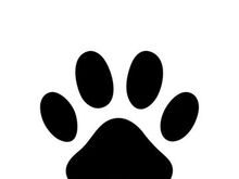 Minimal Dog Paw Print Logo