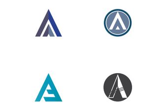 Abstract logo initial letter A element.