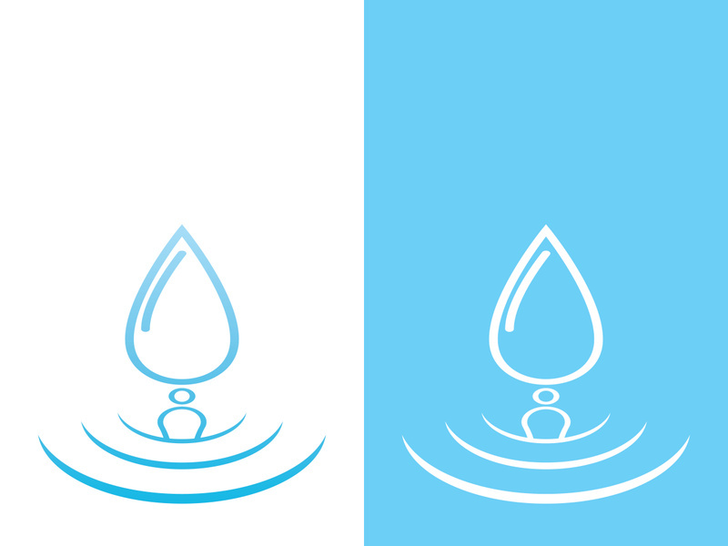 Water drop logo template vector illustration design