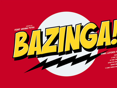Bazinga! Comic Layered Font