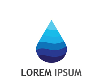 Modern colorful water drop logo design. preview picture