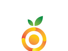 Orange Fresh Fruit Logo template. Vector illustration.