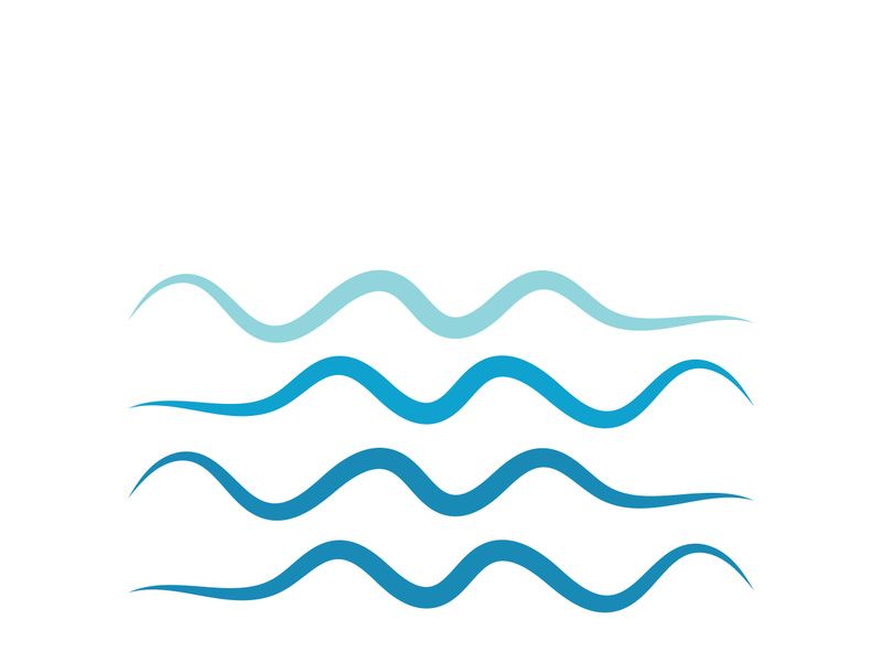 Water wave icon vector illustration design logo