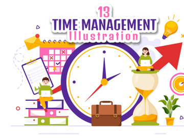13 Time Management Planning Illustration preview picture