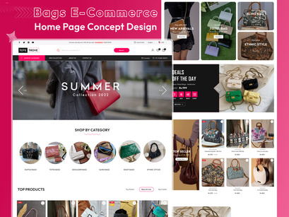 Bags E-Store Home Page Template UI