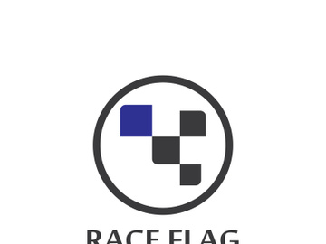 Creative and modern racing flag logo design. preview picture