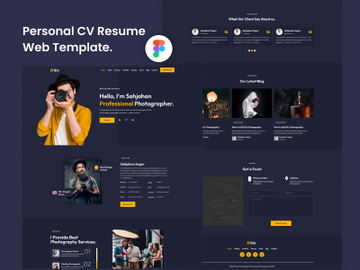 #2 Bio - Photographer Personal CV Resume Template preview picture