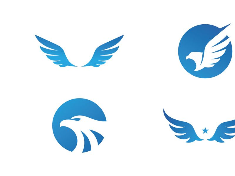 Eagle wing Logo-Vorlage. Vektorgrafik.