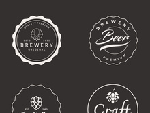 Premium quality vintage craft beer logo template. For badges, emblems, beer companies, bars, taverns.