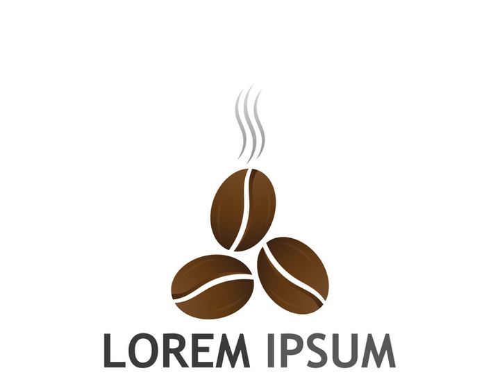 Creative coffee bean logo design.