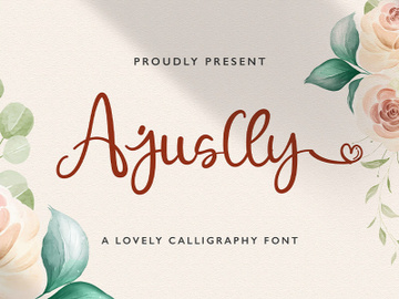 Ajuslly - Modern Calligraphy Font preview picture