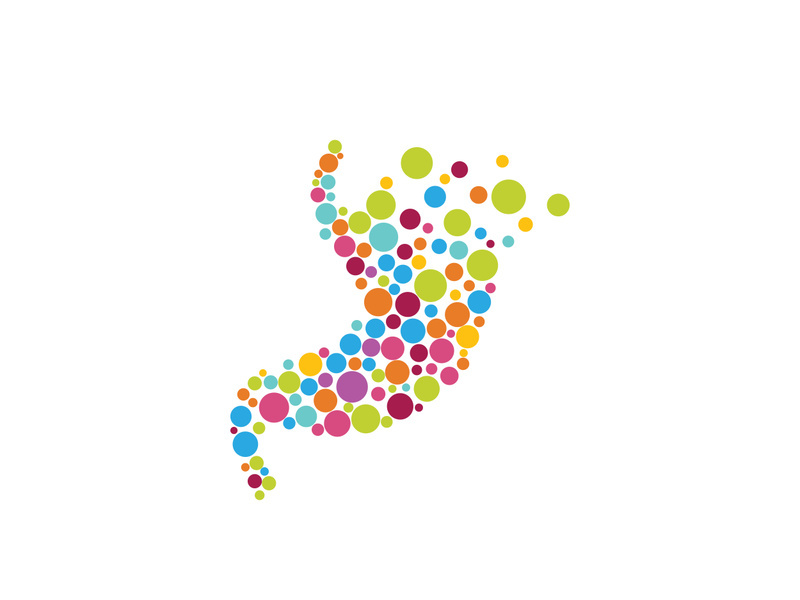 Stomach care icon logo designs illustration