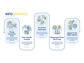 Good design benefits rectangle infographic template preview picture