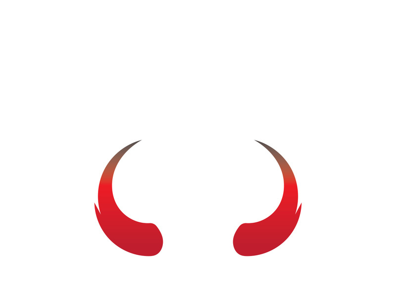 Devil horn Vector icon design illustration Template