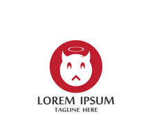 Devil logo design with a modern concept.