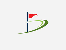 Golf logo vector icon stock illustration