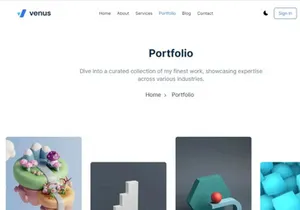 Venus Free Next.js Website Template