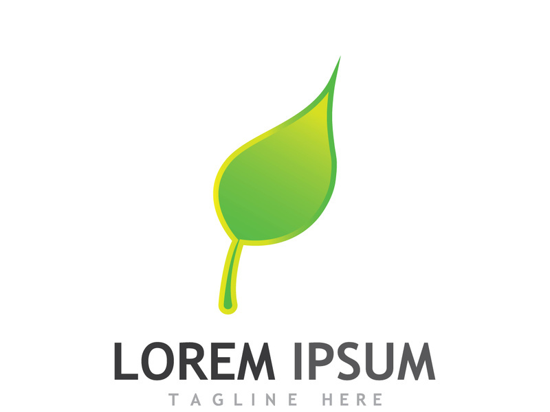 Colorful natural leaf logo design.