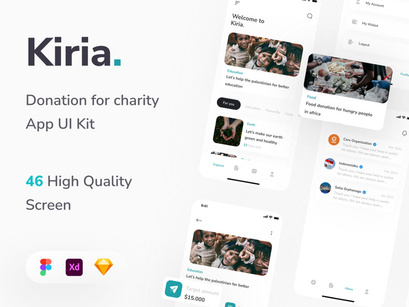 Kiria - Donation for charity App UI Kit