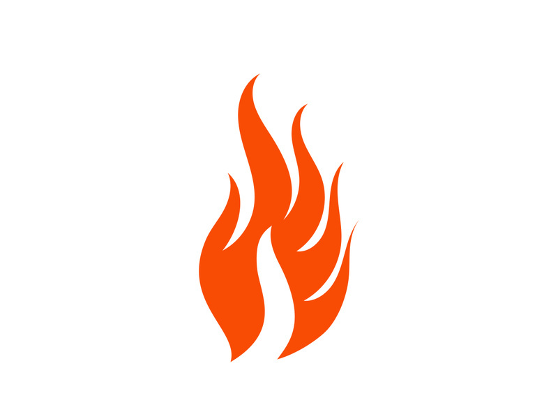 Fire Logo Template  Flame Symbol  Icon Vector