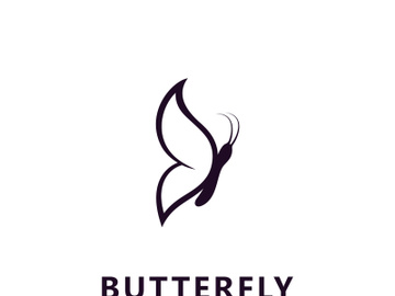 Beauty butterfly logo  symbol vector template preview picture