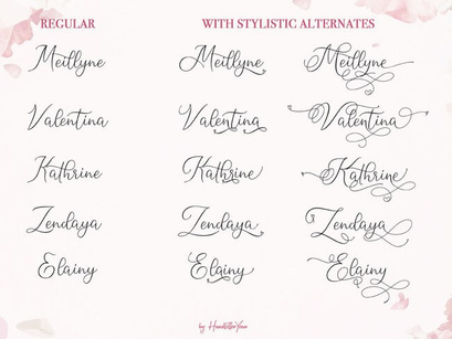 Meillyne Script Font