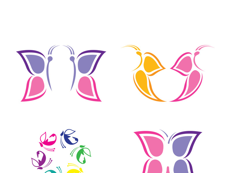 Butterfly logo icon vector design illustration