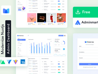 Modernize Free Nuxtjs Admin Dashboard Template