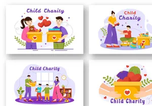 12 Child Charity Illustration