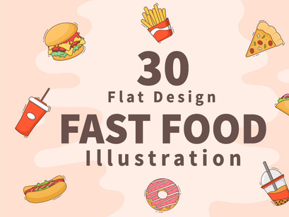 30 Fast food and Burger Vector