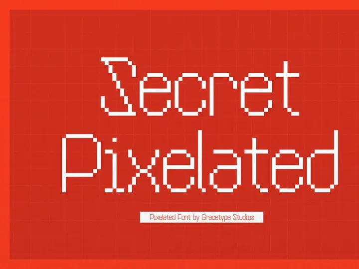 Secret Pixelated | Pixelated Font