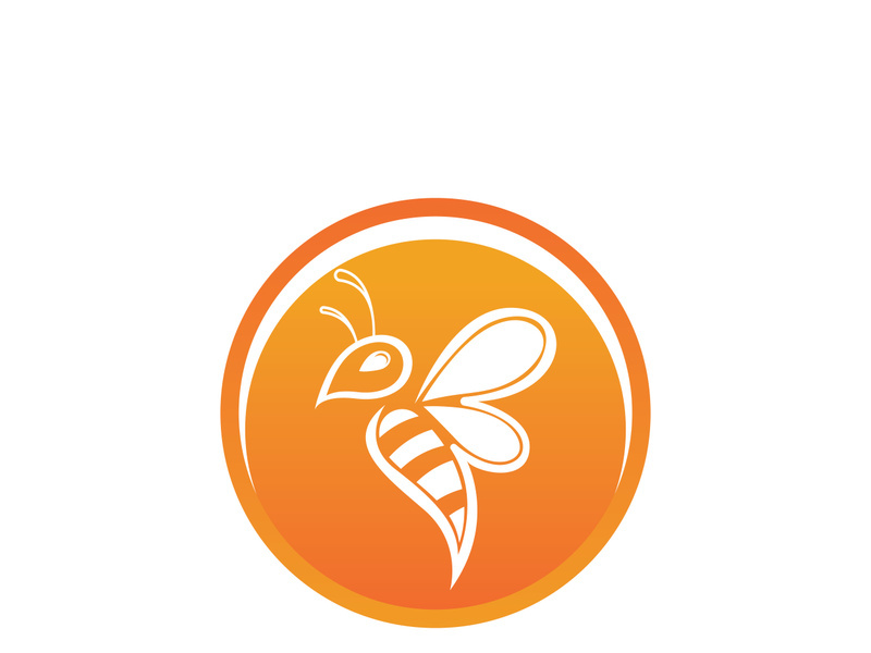 Bee Logo Template vector icon illustration design