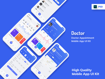 Doctor Appointment Mobile App UI Light Version preview picture
