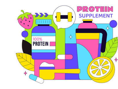 10 Protein Supplements Illustration