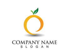 Orange logo design Vector icon illustration design